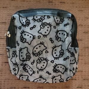 Hello Kitty Black and Gray Pouch- NEW